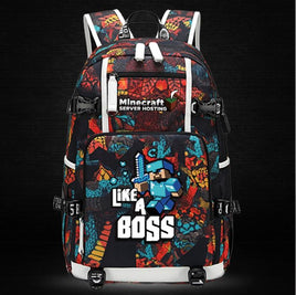 Minecraft Backpack Male Female Students Single Creeper Backpack Unique Premium Quality B122 M