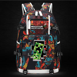 Minecraft Backpack Male Female Students Single Creeper Backpack Unique Premium Quality B124 M