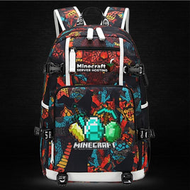 Minecraft Backpack Male Female Students Single Creeper Backpack Unique Premium Quality B125 M