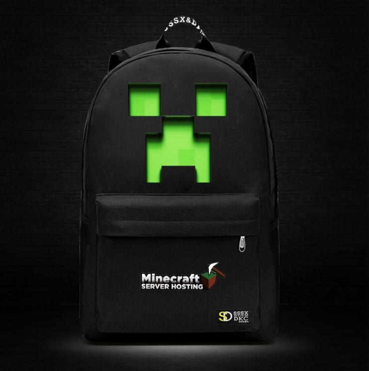 Minecraft Backpack Male Female Students Single Creeper Backpack Unique Premium Quality B126 - Lusy Store
