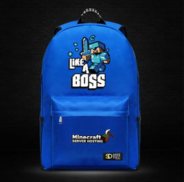 Minecraft Backpack Male Female Students Single Creeper Backpack Unique Premium Quality B130 - Lusy Store