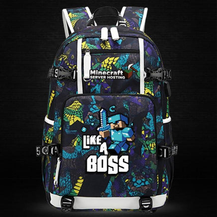 Minecraft Backpack Male Female Students Single Creeper Backpack Unique Premium Quality B137 - Lusy Store