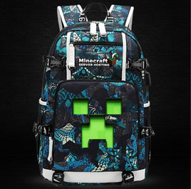 Minecraft Backpack Male Female Students Single Creeper Backpack Unique Premium Quality B139 - Lusy Store