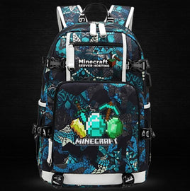 Minecraft Backpack Male Female Students Single Creeper Backpack Unique Premium Quality B142 - Lusy Store