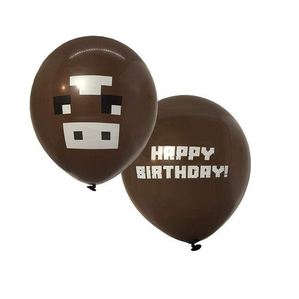 Minecraft Ballon Pixel Wars Birthday Party Decoration 24pcs