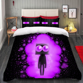Minecraft Bed Sheets Enderman Cute Duvet Covers Twin Full Queen King Bed Set - Lusy Store