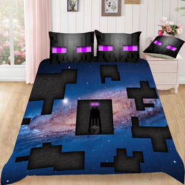 Minecraft Bed Sheets Enderman Universe Twin Full Queen King Bed Set - Lusy Store