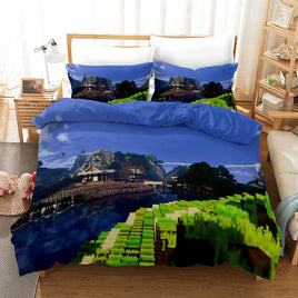 Minecraft Bedding Sets 3D Cotton Bedding Home Textile Quilt Cover A102 - Lusy Store
