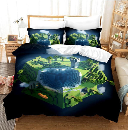 Minecraft Bedding Sets 3D Cotton Bedding Home Textile Quilt Cover A103 - Lusy Store