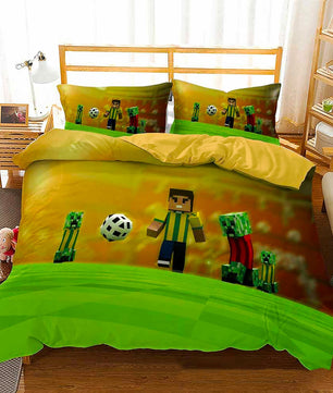 Minecraft Bedding Sets Boy Bedroom Colorful Lining Cloth D564 - Lusy Store