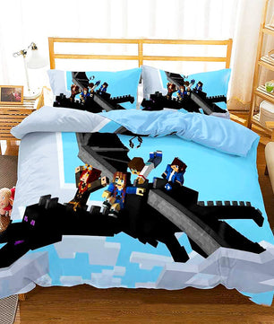 Minecraft Bedding Sets Boy Bedroom Colorful Lining Cloth D564 - Lusy Store