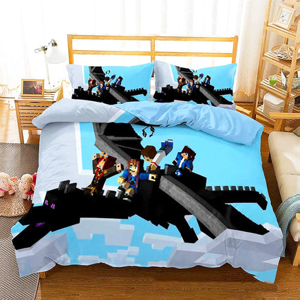 Minecraft Bedding Sets Boy Bedroom Colorful Lining Cloth D564 - Lusy Store