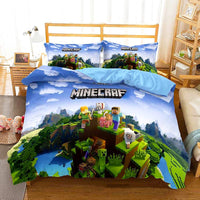 Minecraft Bedding Sets Boy Bedroom Colorful Lining Cloth D564 - Lusy Store