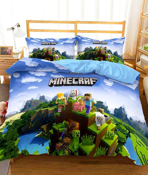 Minecraft Bedding Sets Boy Bedroom Colorful Lining Cloth D564 - Lusy Store