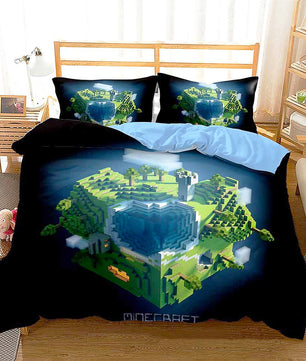 Minecraft Bedding Sets Boy Bedroom Colorful Lining Cloth D564 - Lusy Store