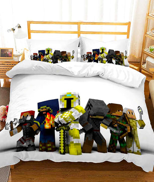 Minecraft Bedding Sets Boy Bedroom Colorful Lining Cloth D564 - Lusy Store