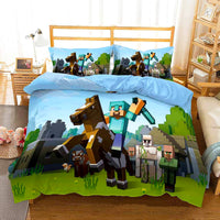 Minecraft Bedding Sets Boy Bedroom Colorful Lining Cloth D564 - Lusy Store