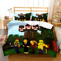 Minecraft Bedding Sets Boy Bedroom Colorful Lining Cloth D564 - Lusy Store