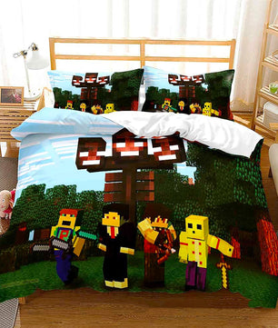 Minecraft Bedding Sets Boy Bedroom Colorful Lining Cloth D564 - Lusy Store