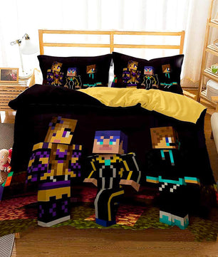 Minecraft Bedding Sets Boy Bedroom Colorful Lining Cloth D564 - Lusy Store