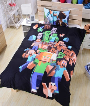 Minecraft bedding sets microfiber blue kids bedding sets twin size - full size - queen size - Lusy Store