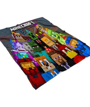 Minecraft blanket colorful microfiber fleece - Lusy Store