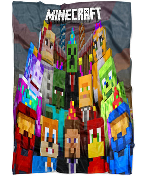 Minecraft blanket colorful microfiber fleece - Lusy Store