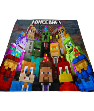 Minecraft blanket colorful microfiber fleece - Lusy Store
