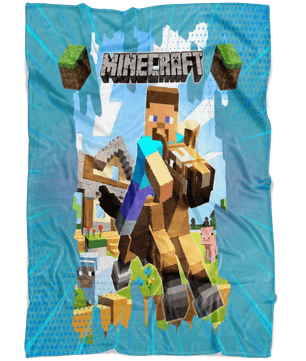 Minecraft Blanket Steven Ride a Horse - Lusy Store