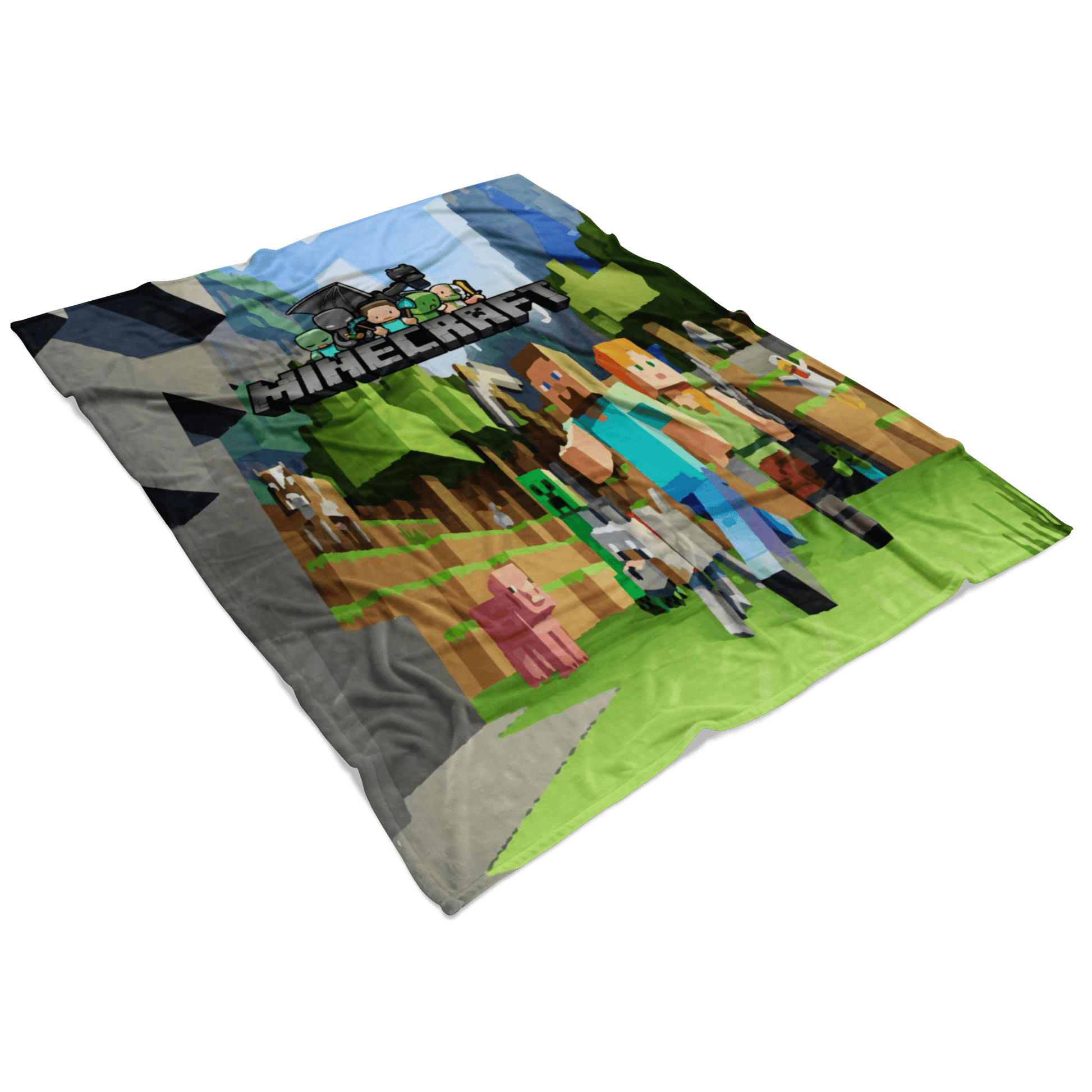 Minecraft blanket steven sky blue - Lusy Store