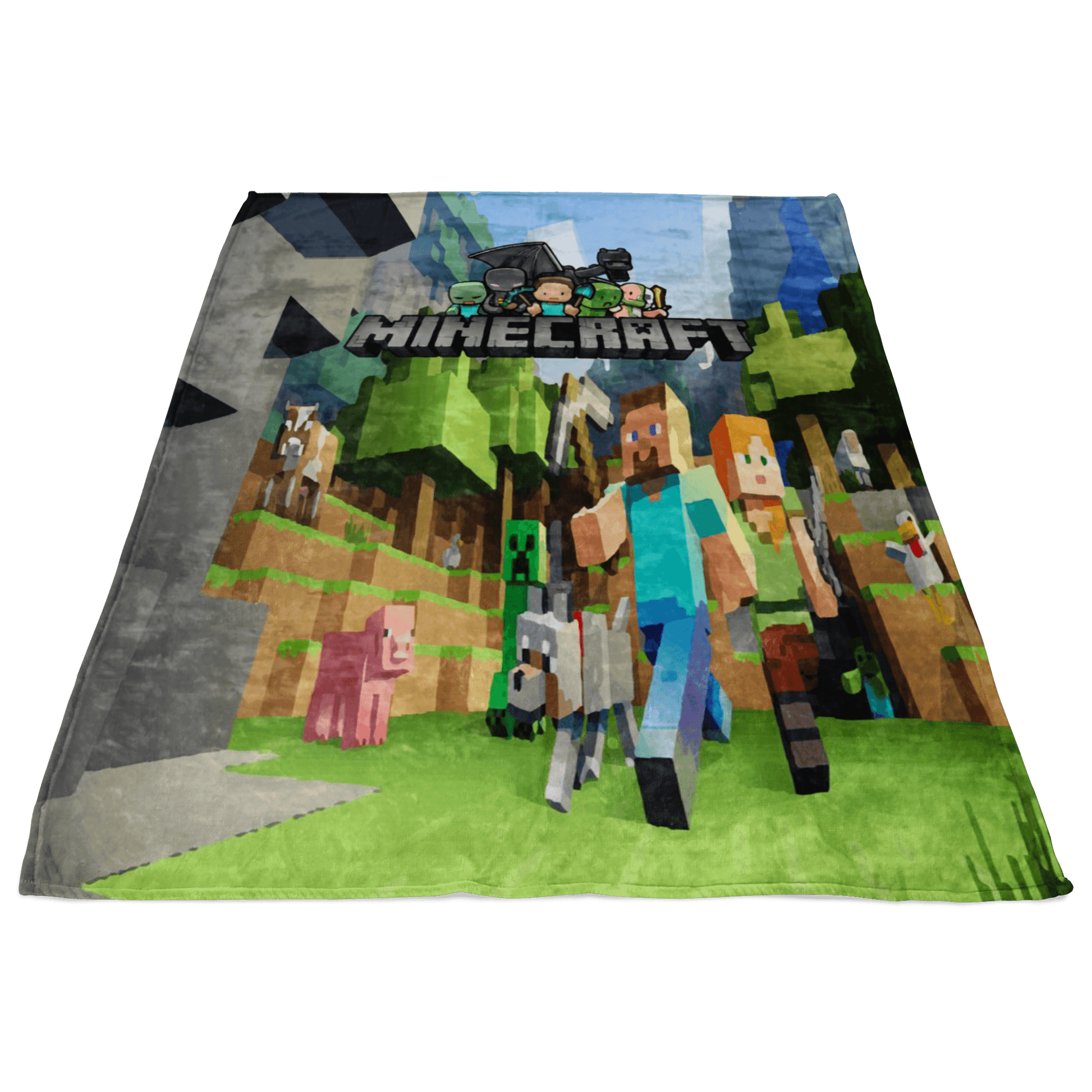 Minecraft blanket steven sky blue - Lusy Store