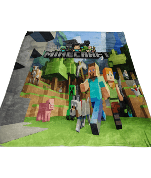 Minecraft blanket steven sky blue - Lusy Store