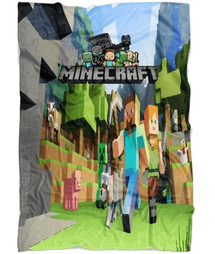 Minecraft blanket steven sky blue - Lusy Store