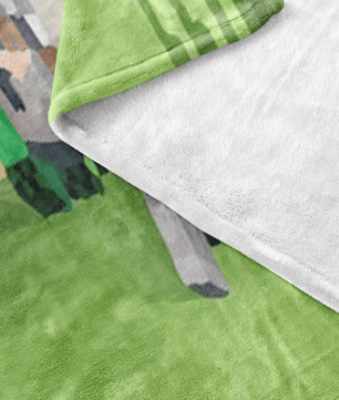 Minecraft blanket steven sky blue - Lusy Store