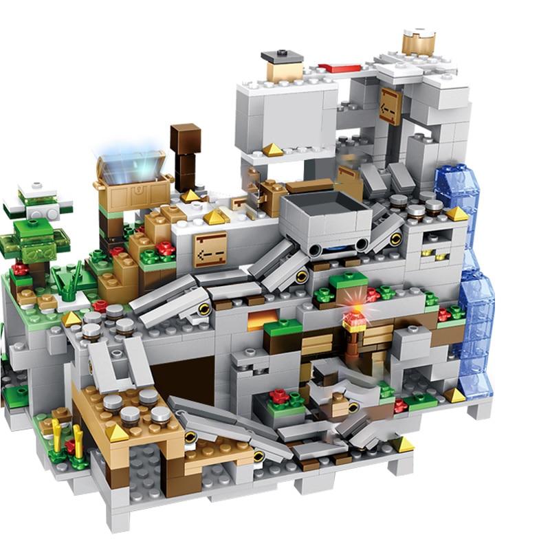 Minecraft Block Mountain Cave Building Blocks Bricks Toys For Boys Kids 1000 Pcs - Lusy Store