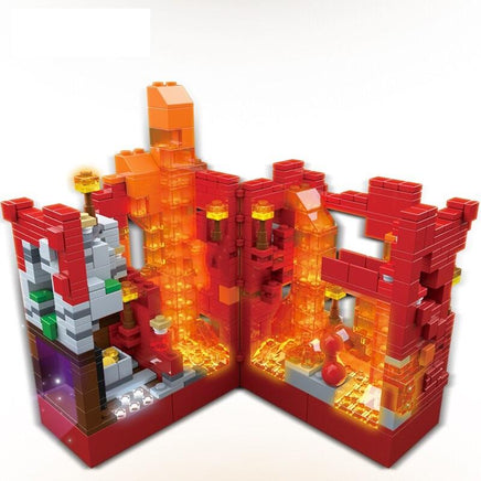 Minecraft Block Set Light Mine Creator Expert My World Hell Jungle with Figures Bricks Toys - Lusy Store