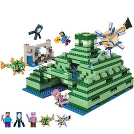Minecraft Block The Ocean Monument Steve Action Figures Building Blocks Toys Building Blocks 1134 pcs