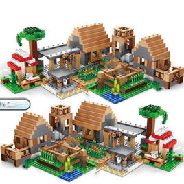 Minecraft Block Tree House The Mine Mountain Model My World Figures Building Blocks 8 Doll