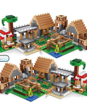 Minecraft Block Tree House The Mine Mountain Model My World Figures Building Blocks - Lusy Store