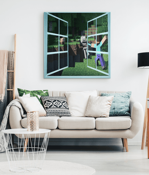 Minecraft Canvas Wrap Four Size Wall Decor Art Pictures For Living Room Bedroom - Lusy Store