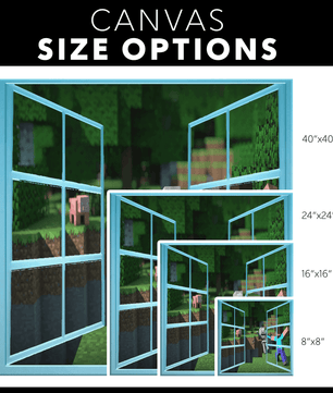 Minecraft Canvas Wrap Four Size Wall Decor Art Pictures For Living Room Bedroom - Lusy Store