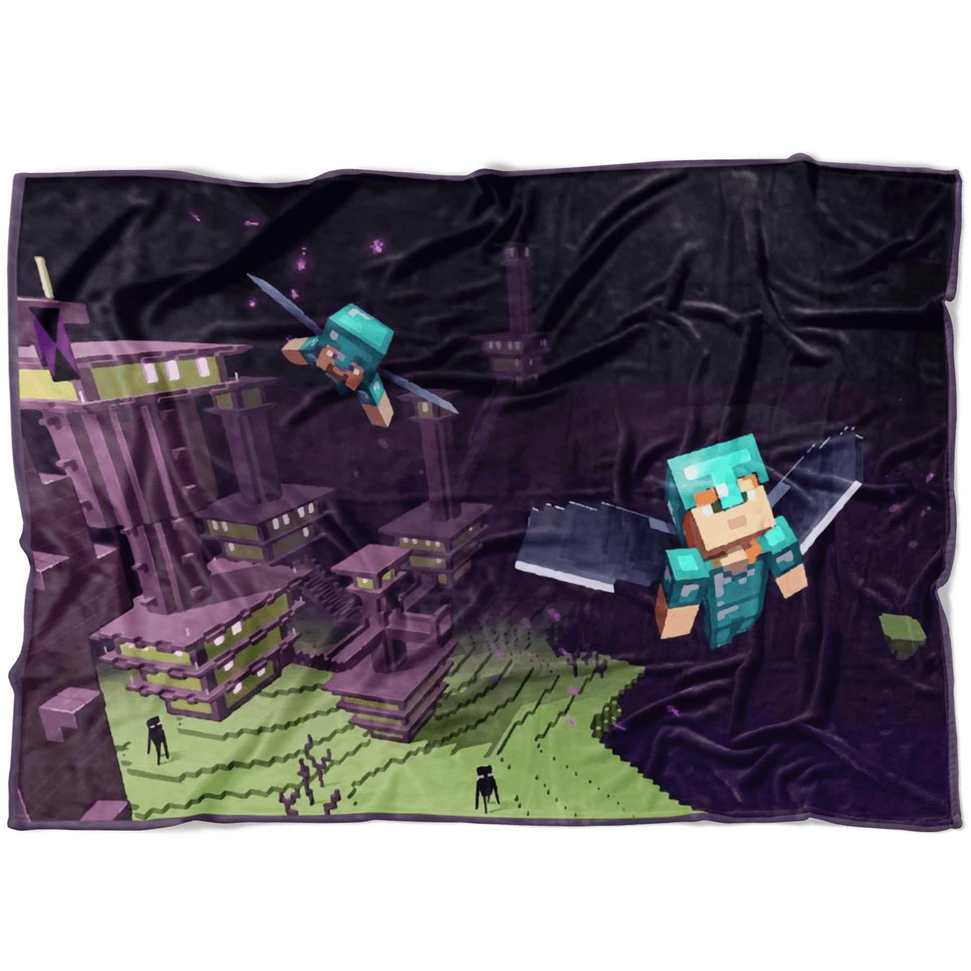 Minecraft Combat Fleece Blanket Lightweight Supremely Soft - Lusy Store