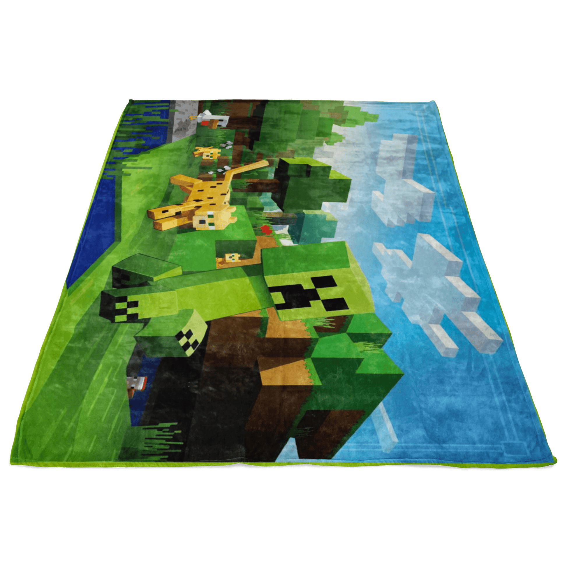 Minecraft Creeper Fleece Blanket  3D Lightweight  Supremely Soft & Cozy Fleece Lightweight Casual - Lusy Store