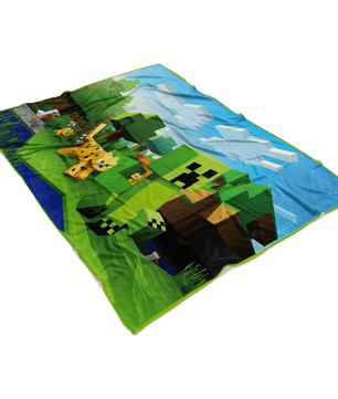 Minecraft Creeper Fleece Blanket  3D Lightweight  Supremely Soft & Cozy Fleece Lightweight Casual - Lusy Store