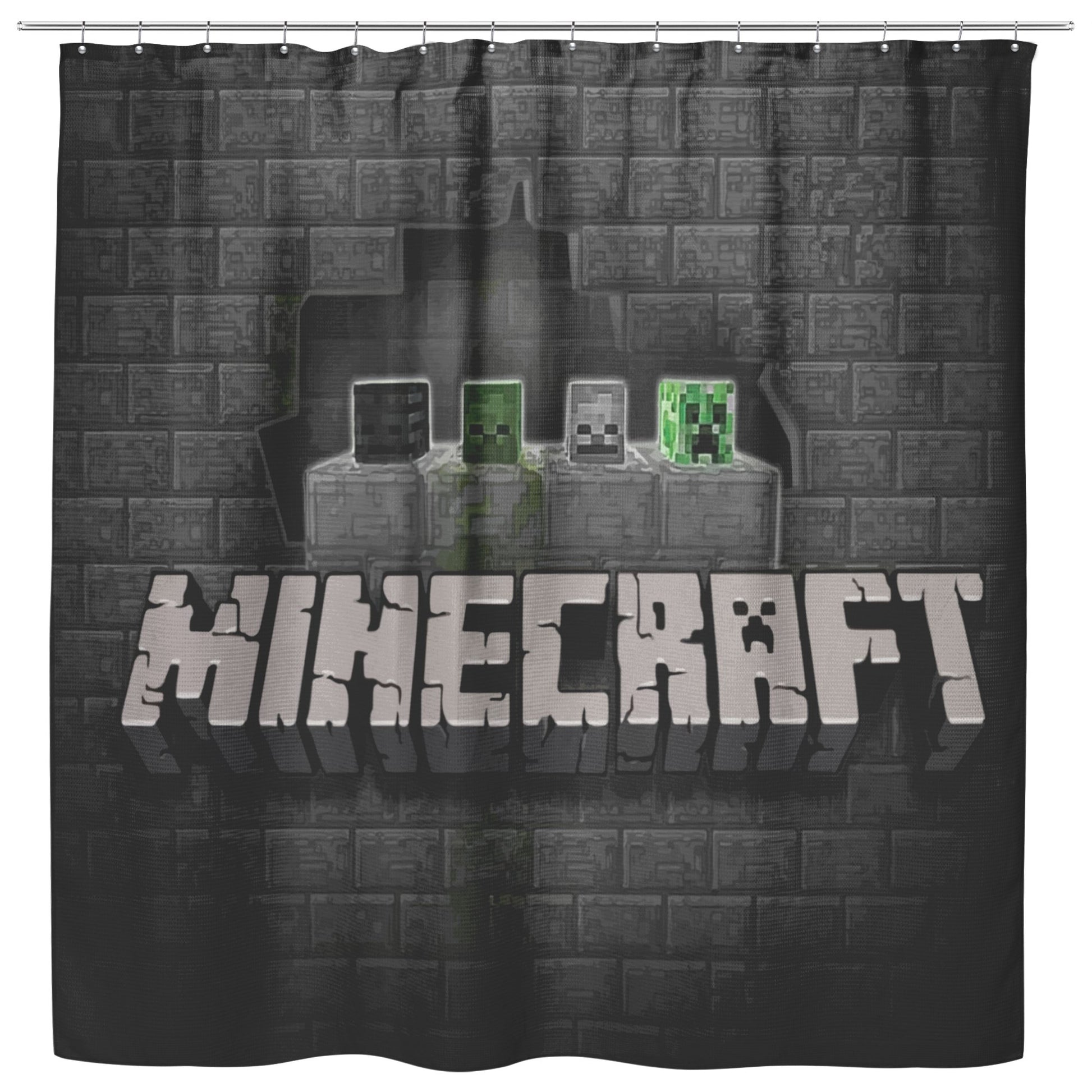 Minecraft Curtain Creeper Minecraft Shower Curtain For Bathroom Decor MC907 - Lusy Store