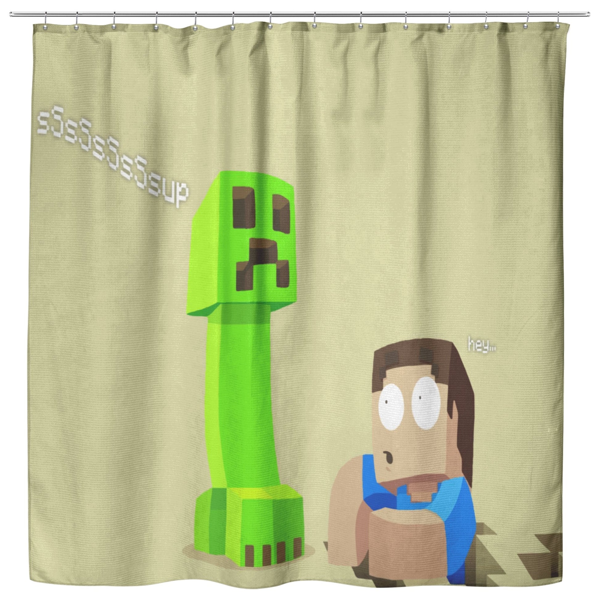 Minecraft Curtain Funny Minecraft Shower Curtain For Bathroom Decor MC899 - Lusy Store