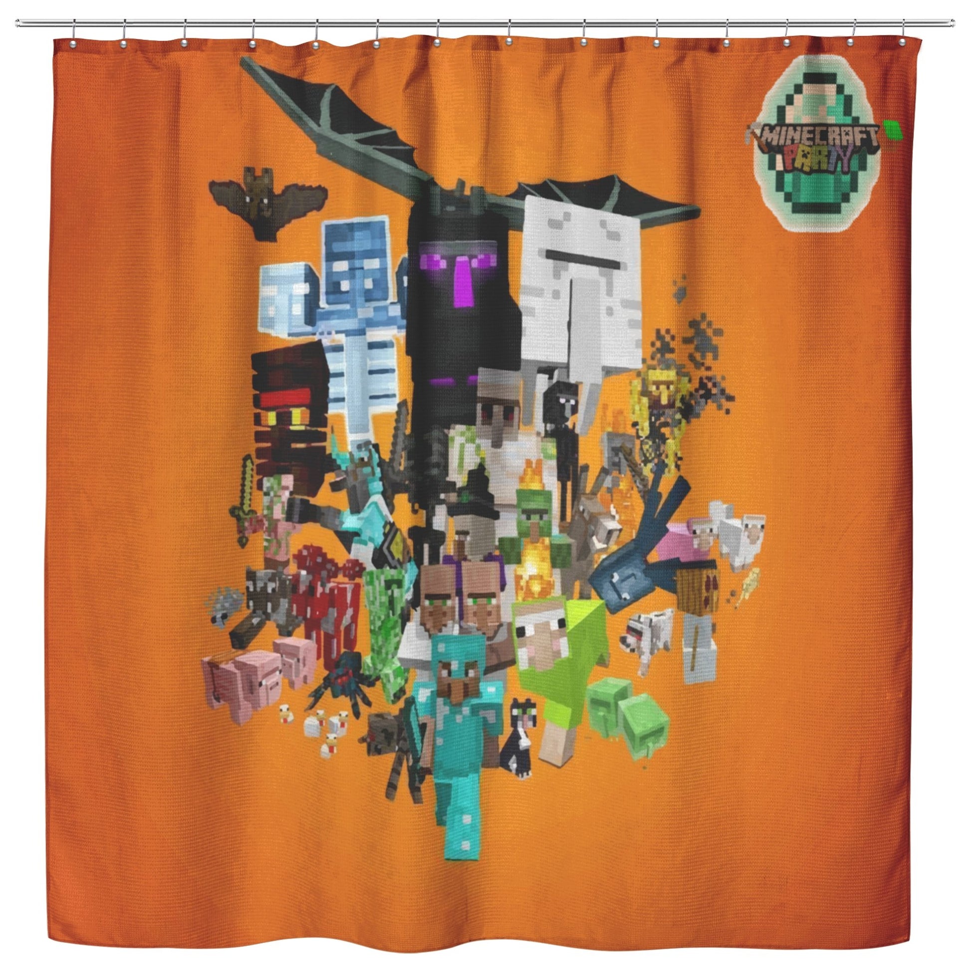 Minecraft Curtain Minecraft Party Shower Curtain For Bathroom Decor MC892 - Lusy Store