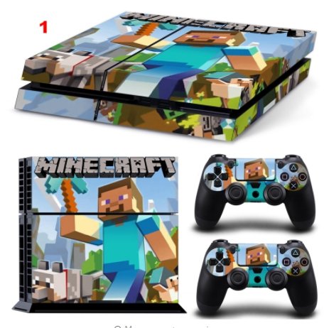 Minecraft Designer Game Vinyl Decal Skin Sticker for Xbox one and PS4 PRO Console + 2 Controllers Skins + LED Lightbar Sticker - Lusy Store