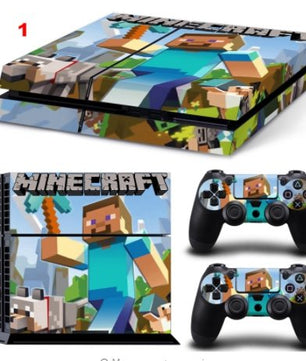 Minecraft Designer Game Vinyl Decal Skin Sticker for Xbox one and PS4 PRO Console + 2 Controllers Skins + LED Lightbar Sticker - Lusy Store
