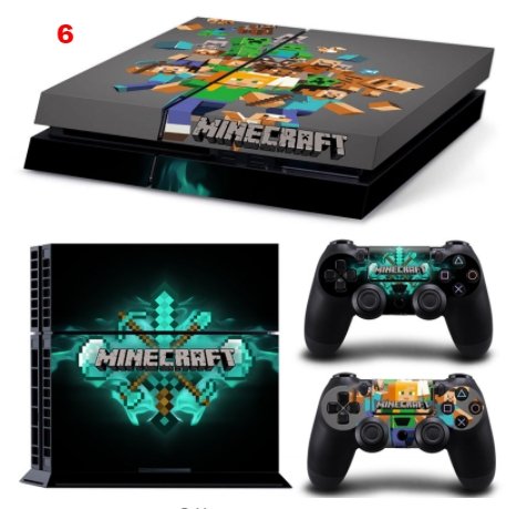 Minecraft Designer Game Vinyl Decal Skin Sticker for Xbox one and PS4 PRO Console + 2 Controllers Skins + LED Lightbar Sticker - Lusy Store